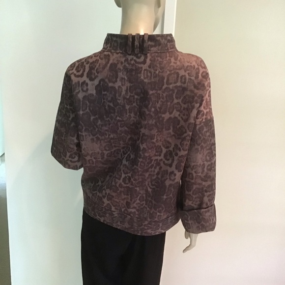 Alexander Wang Leopard Print Wool Blend Jacket L - Picture 3 of 5